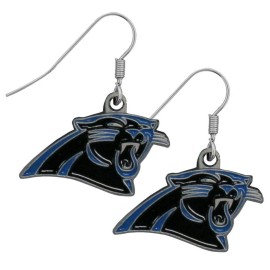 NFL Siskiyou Sports Womens Carolina Panthers Dangle Earrings One Size Team Color