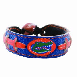 NCAA Florida Gators Team Color Football Bracelet