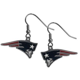 NFL Siskiyou Sports Womens New England Patriots Dangle Earrings One Size Team Color