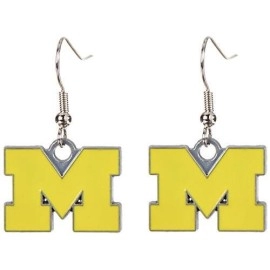NCAA Siskiyou Sports Womens Michigan Wolverines Dangle Earrings One Size Team Color