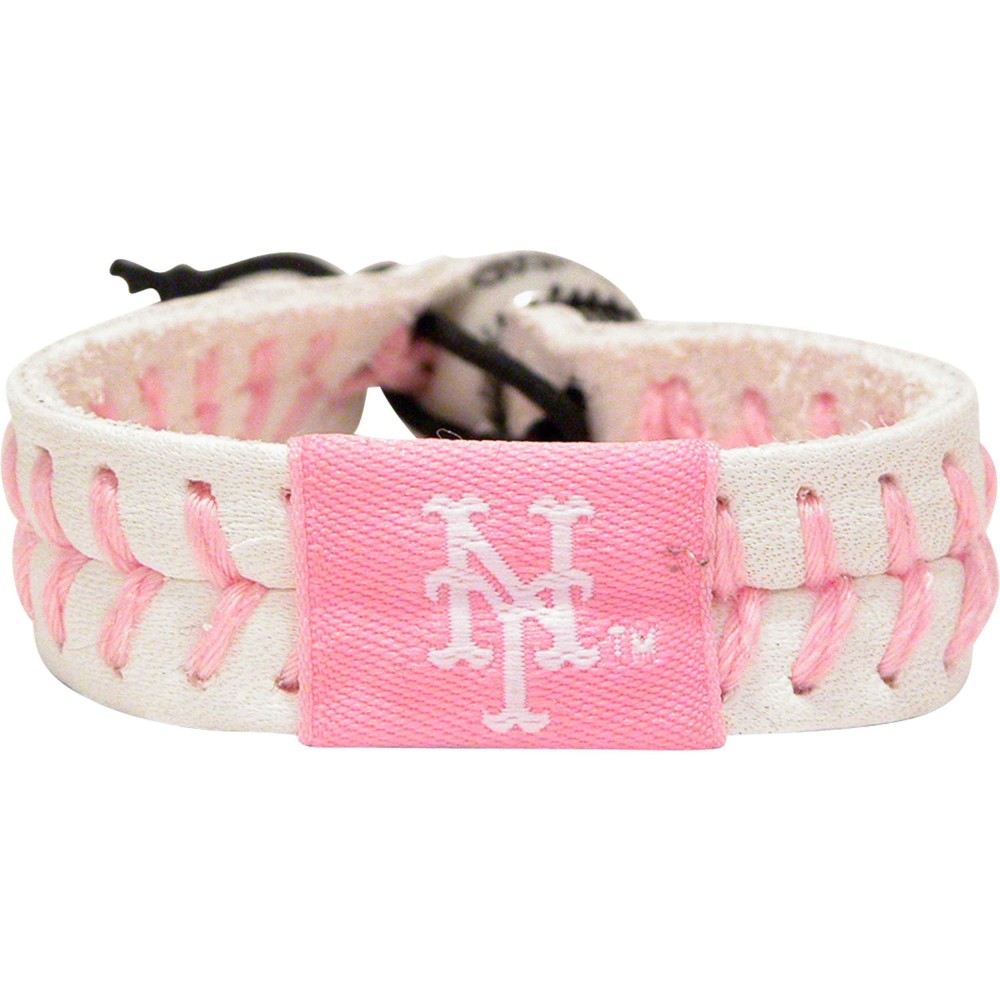 MLB New York Mets Pink Baseball Bracelet