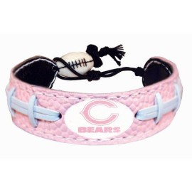 Chicago Bears Pink NFL Football Bracelet