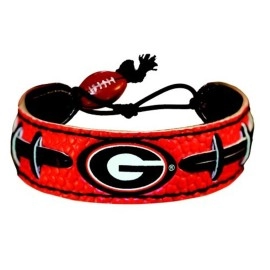 Georgia Bulldogs Power G Logo Team Color Football Bracelet