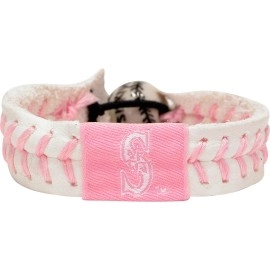 MLB Seattle Mariners Pink Baseball Bracelet