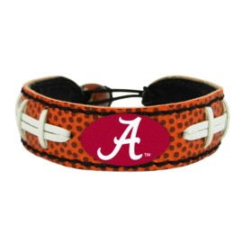 NCAA Alabama Crimson Tide Classic Football Bracelet, One Size, Team Color
