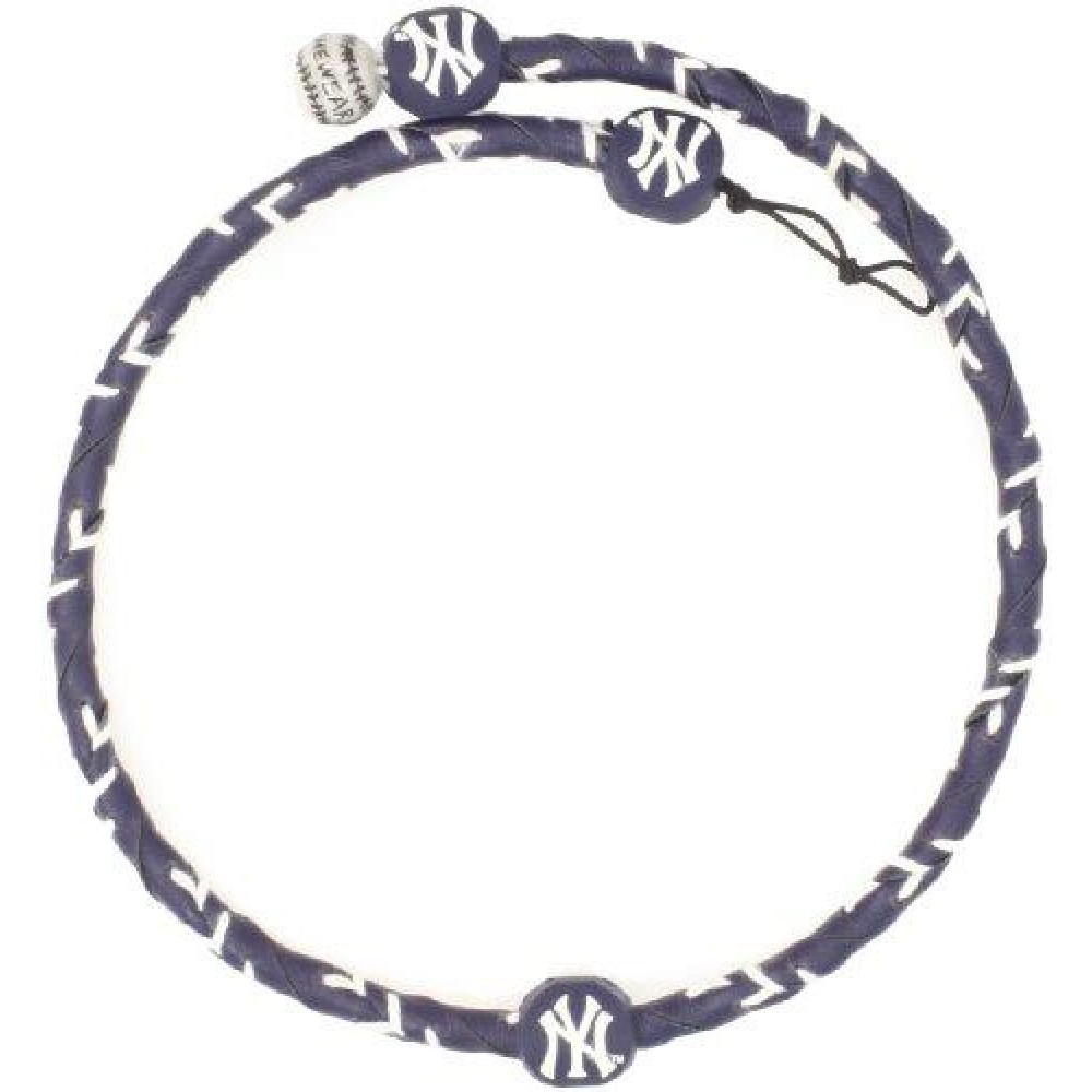 MLB New York Yankees Team color Frozen Rope Baseball Necklace