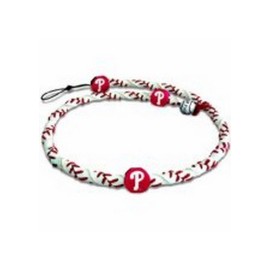 MLB Philadelphia Phillies Team color Frozen Rope Baseball Necklace