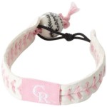 MLB Colorado Rockies Pink Baseball Bracelet