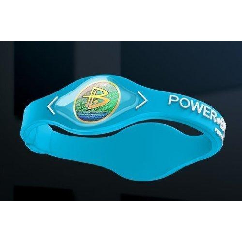 Power Balance (Neon Blue/White lettering) size Small Wristband Balance Bracelet by PB Swiss