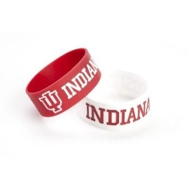 NCAA Indiana Hoosiers Silicone Rubber Bracelet, 2-Pack