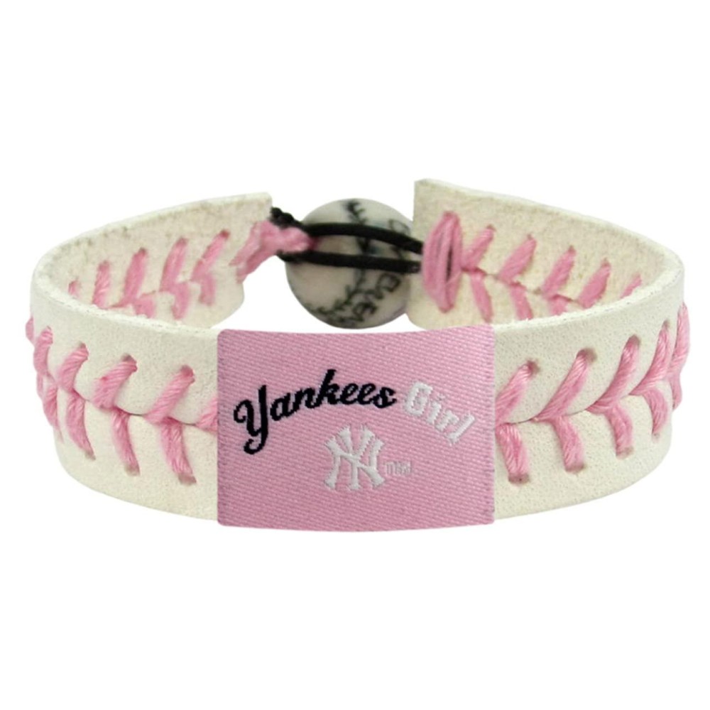 MLB New York Yankees Yankee Girl Pink Baseball Bracelet