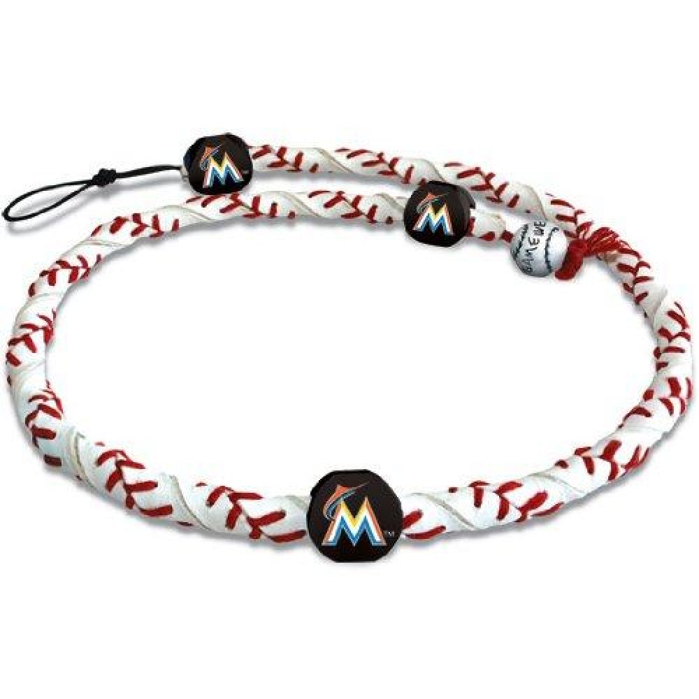 MLB Miami Marlins classic Frozen Rope Baseball Necklace