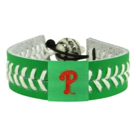 MLB Philadelphia Phillies St. Patrick's Day Baseball Bracelet