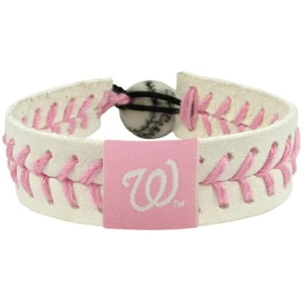 MLB Washington Nationals Pink Baseball Bracelet