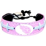 NFL Tennessee Titans Pink Football Bracelet