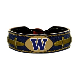 NCAA Washington Huskies Team Color Football Bracelet
