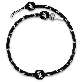 MLB chicago White Sox Team color Frozen Rope Baseball Necklace