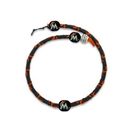 MLB Miami Marlins Team color Frozen Rope Baseball Necklace
