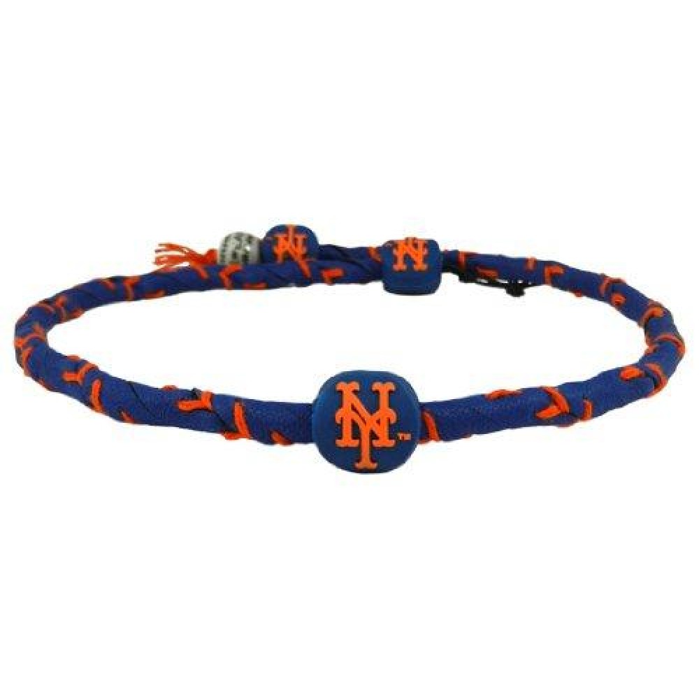 MLB New York Mets Team color Frozen Rope Baseball Necklace