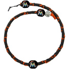 GameWear MLB Miami Marlins NecklaceFrozen Rope Baseball Team Color, Team Colors, One Size