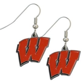 Wisconsin Badgers Dangle Earrings - Special Order