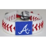 Houston Astros Bracelet Team Color Baseball Red Leather Black Thread CO