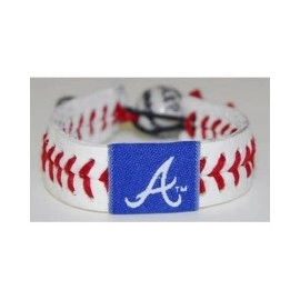 Houston Astros Bracelet Team Color Baseball Red Leather Black Thread CO