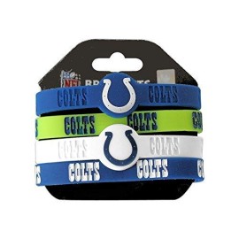Aminco NFL Indianapolis Colts Silicone Bracelets, 4-Pack