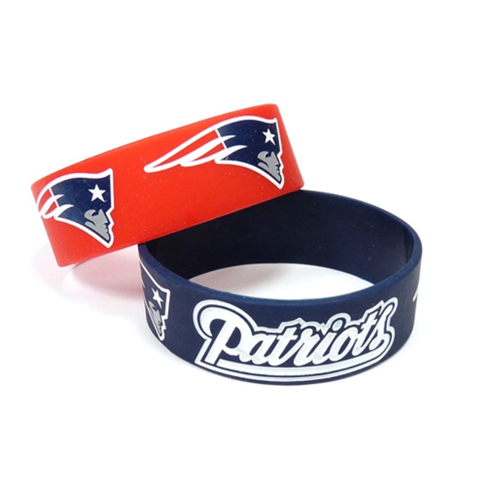 New England Patriots Bracelets 2 Pack Wide