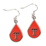 WinCraft NCAA Texas Tech Red Raiders Tear Drop Earrings, Large, Multi