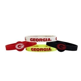 Aminco NCAA Georgia Bulldogs Silicone Bracelets 4-Pack