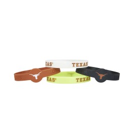 Aminco NcAA Texas Longhorns Silicone Bracelets, 4-Pack