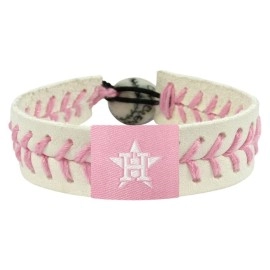 Gamewear MLB Houston Astros Baseball Bracelet, One Size, Pink