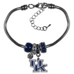 Siskiyou NCAA Kentucky Wildcats Euro Bead Bracelet, Blue, 7.5