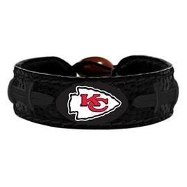 NFL Kansas City Chiefs BraceletTeam Color Tonal Black, Team Color Tonal Black, One Size