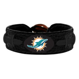 NFL Miami Dolphins BraceletTeam Color Tonal Black, Team Color Tonal Black, One Size