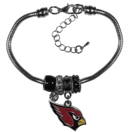 NFL Siskiyou Sports Womens Arizona Cardinals Euro Bead Bracelet One Size Team Color