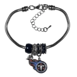 NFL Siskiyou Sports Womens Tennessee Titans Euro Bead Bracelet One Size Team Color