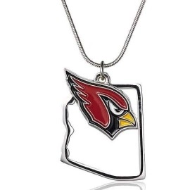 NFL Siskiyou Sports Womens Arizona Cardinals State Charm Necklace 18 inch Team Color