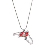 NFL Siskiyou Sports Womens Tampa Bay Buccaneers State Charm Necklace 18 inch Team Color