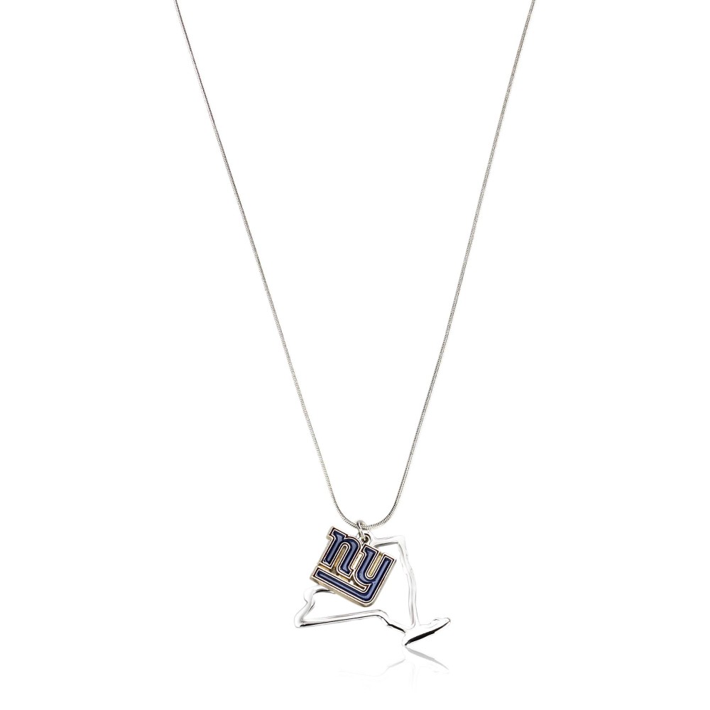 NFL Siskiyou Sports Womens New York Giants State Charm Necklace 18 inch Team Color