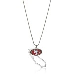 NFL Siskiyou Sports Womens San Francisco 49ers State Charm Necklace 18 inch Team Color