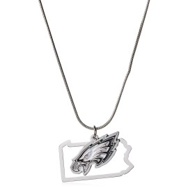 NFL Siskiyou Sports Womens Philadelphia Eagles State Charm Necklace 18 inch Team Color