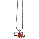 Siskiyou Sports MLB Boston Red Sox Necklace Chain with State Shape Charm, Team Colors, One Size