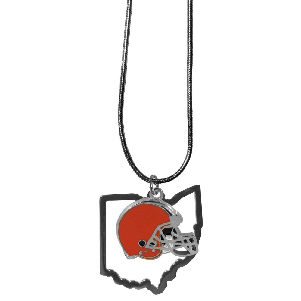NFL Siskiyou Sports Womens Cleveland Browns State Charm Necklace 18 inch Team Color
