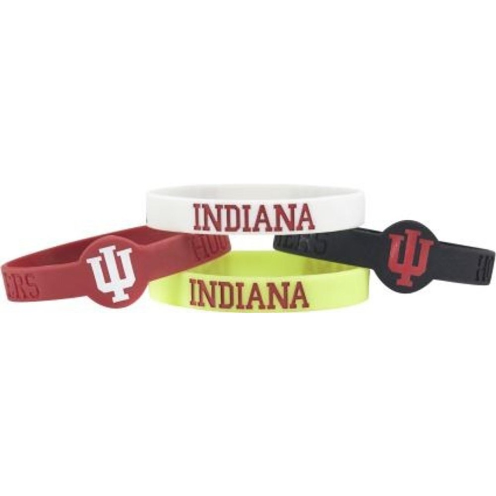 Indiana Hoosiers Bracelets - 4 Pack Silicone - Special Order