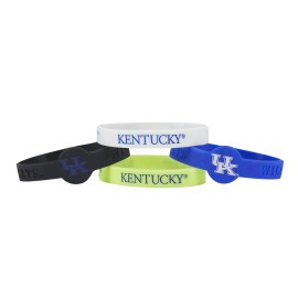 Aminco NcAA Kentucky Wildcats Silicone Bracelets, 4-Pack