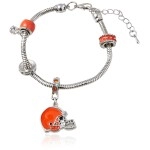 NFL Siskiyou Sports Womens Cleveland Browns Euro Bead Bracelet One Size Team Color