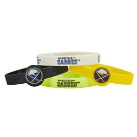 Aminco NHL Buffalo Sabres Silicone Bracelets, 4-Pack