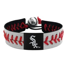 GameWear MLB Chicago White Sox Baseball Bracelet, One Size, Reflective